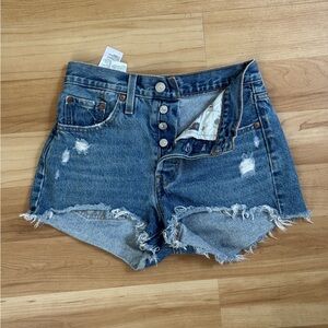 Levi’s 501 Distressed Denim Shorts